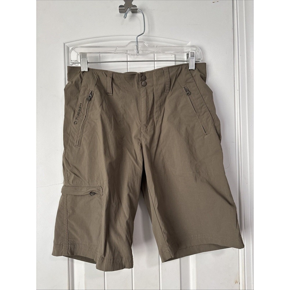 Merrell Womens SZ8 RN 119414 Shorts SPF 50 Green Tan